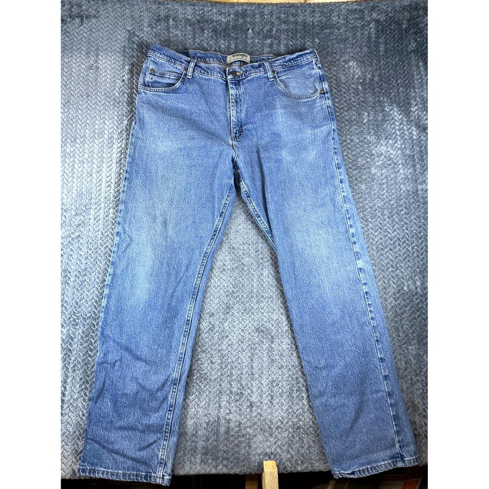 Wrangler Authentics Relaxed Fit Jeans Mens 38x32 Blue Comfort Flex 10ZM200DX
